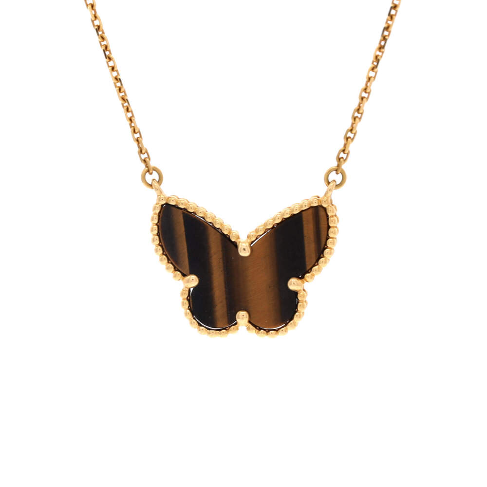 Van Cleef & Arpels Lucky Alhambra Butterfly Pendant Necklace